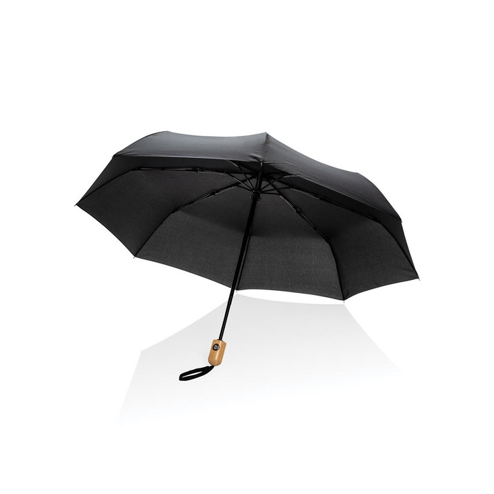 Автоматичен бамбуков чадър XD Design, Полиетилен, 21-инчов, Черен, 57 x 94см