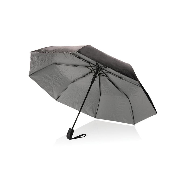Двуцветен мини чадър XD Design, Полиетилен, 21-инчов, Сребрист, 57 x 97см