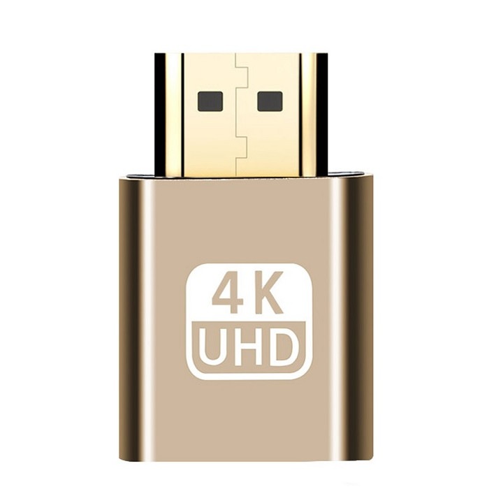 Adaptor Emulator HDMI 4k, Compatibilitate Windows/Mac OS/Linux, Plug and Play, Auriu