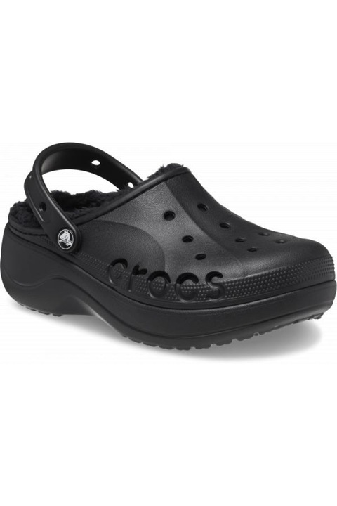 Saboti Izolati Femei, Crocs, Baya Lined Women Platform Clog, Negru, Negru, 37-38