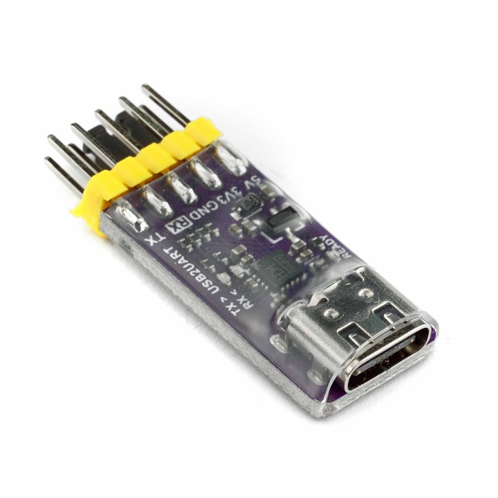 Modul convertor USB-UART TTL Elektroweb CH343P, suport 1.8V-5V, USB-C, 30x18mm
