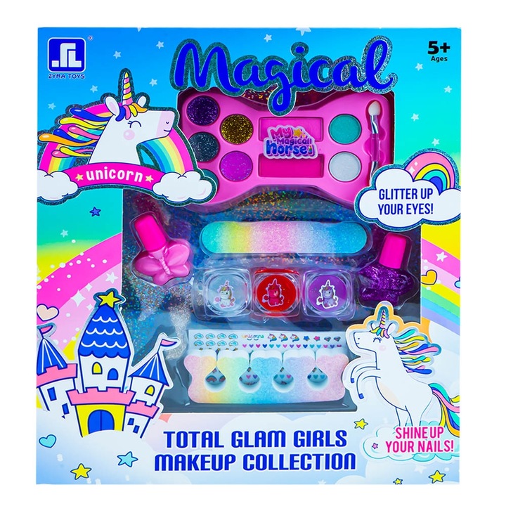 Accesorii machiaj si manichiura, paleta de farduri pentru ochi, pila de unghii, oja pentru unghii