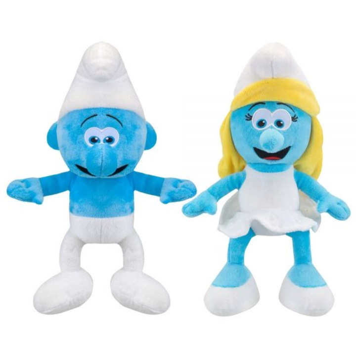 Set 2 jucarii din plus Smurf si Smurfette, The Smurfs, 20 cm