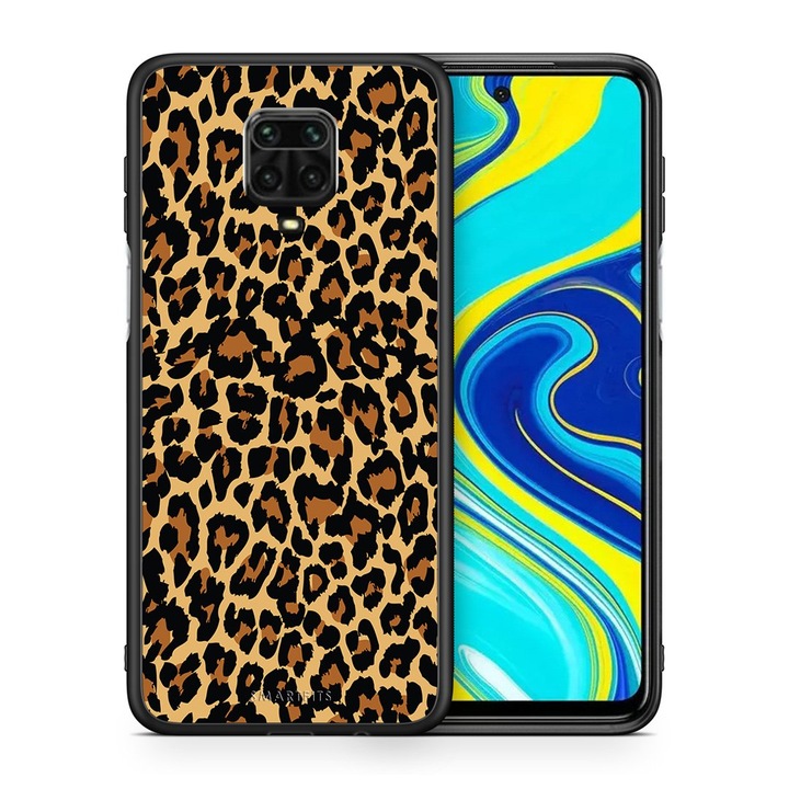 Husa protectie telefon, Smarfits, Pentru Xiaomi Redmi Note 9S / 9 Pro / 9 Pro Max, Negru/Maro