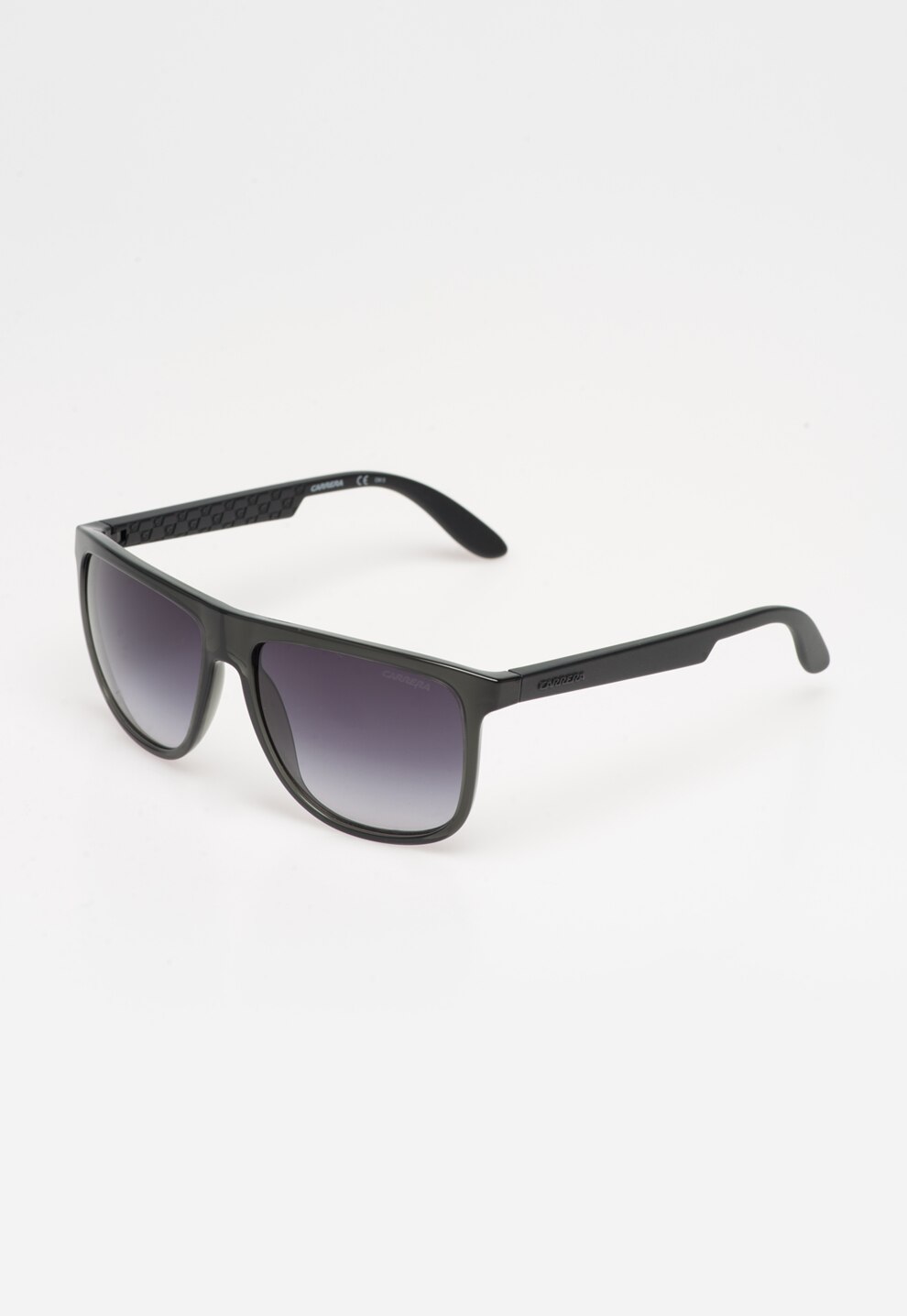 Carrera, Ochelari de soare unisex patrati cu logo discret, Negru