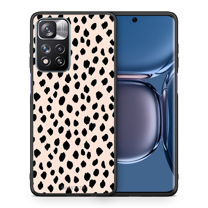 Husa protectie telefon, Smartfits, Pentru Xiaomi Redmi Note 11 Pro Plus 5G, Roz/Negru