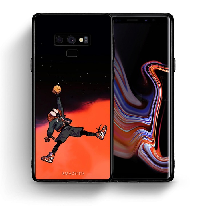 Husa telefon, Smartfits, Policarbonat, Compatibil cu Samusung Galaxy Note 9, Negru/Portocaliu