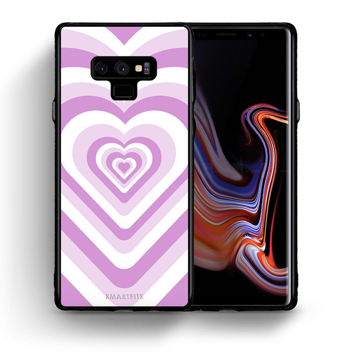 Husa telefon Samsung Galaxy Note 9, Smartfits, Lila/Alb
