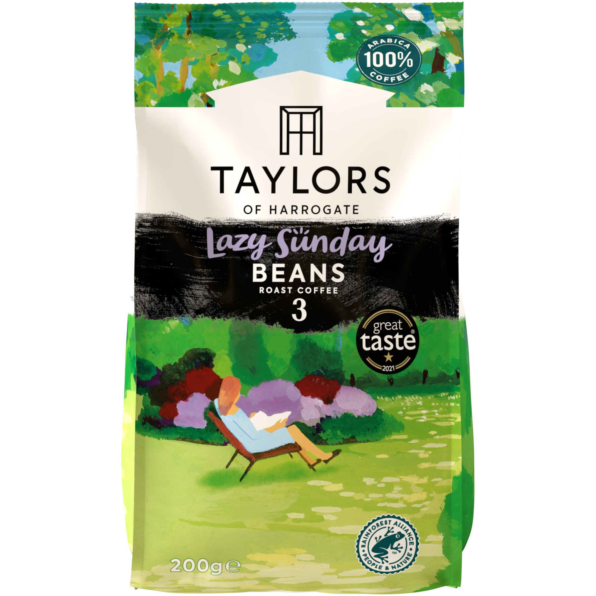 Cafea boabe, Lazy Sunday, Taylors of Harrogate, 100% Arabica, 200 g