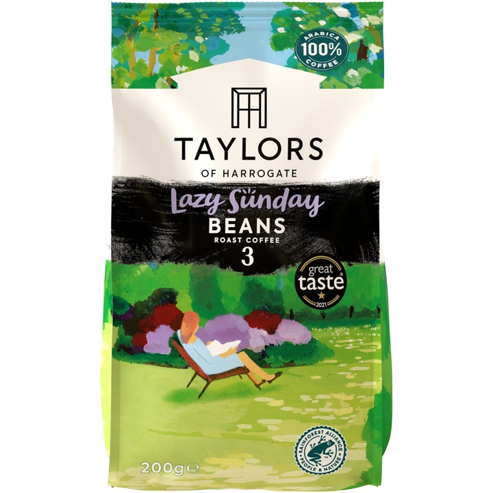 Кафе на зърна Lazy Sunday, Taylors of Harrogate, 100% арабика, 200 гр