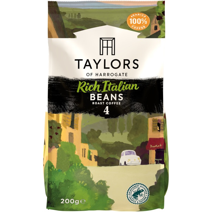 Кафе на зърна Rich Italian, Taylors of Harrogate, 100% арабика, 200 гр