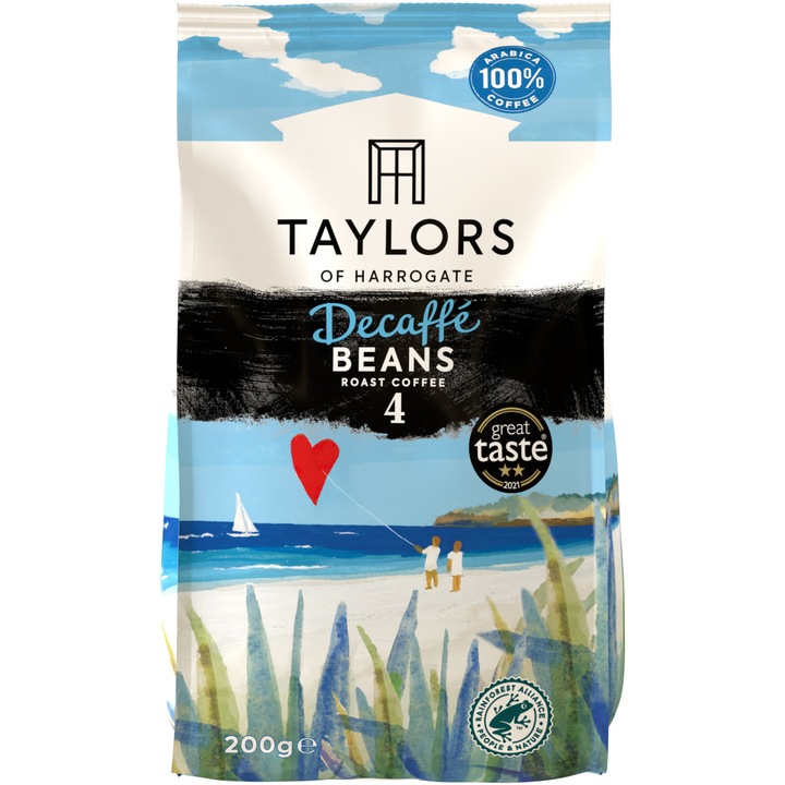 Кафе на зърна Taylors of Harrogate, Безкофеиново, 100% арабика, 200 гр