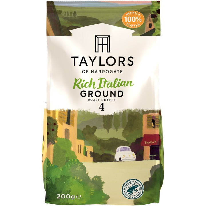 Cafea macinata Rich Italian, Taylors of Harrogate, 100% Arabica, 200 g