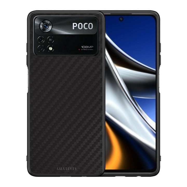 Husa pentru Xiaomi Poco X4 Pro 5G, Smartfits, Policarbonat/TPU, Negru