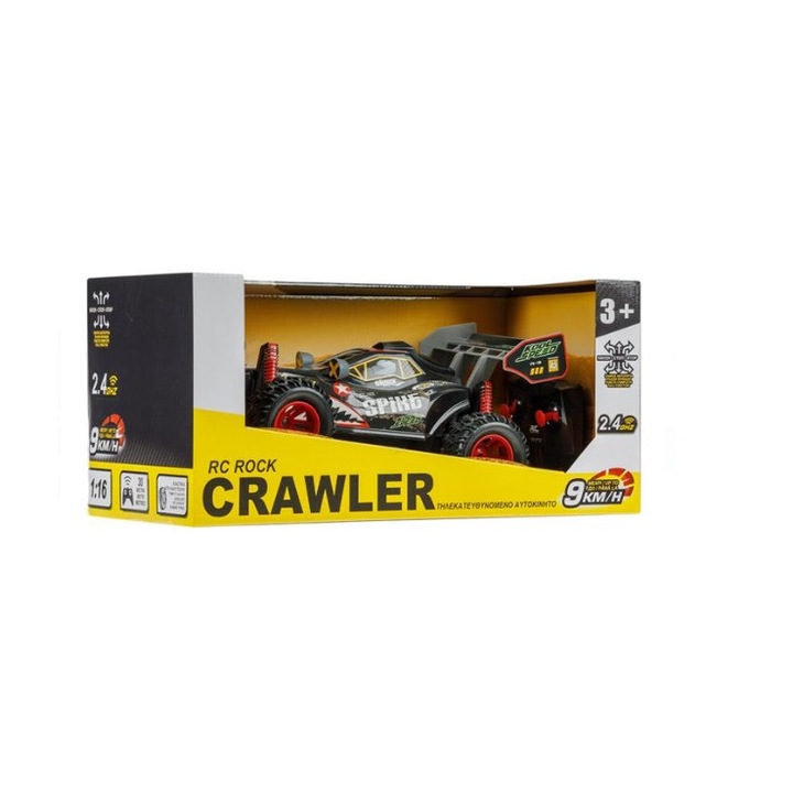 Автомобилно бъги с дистанционно управление Rock Crawler Черно 1:16 / 2,4 GHz