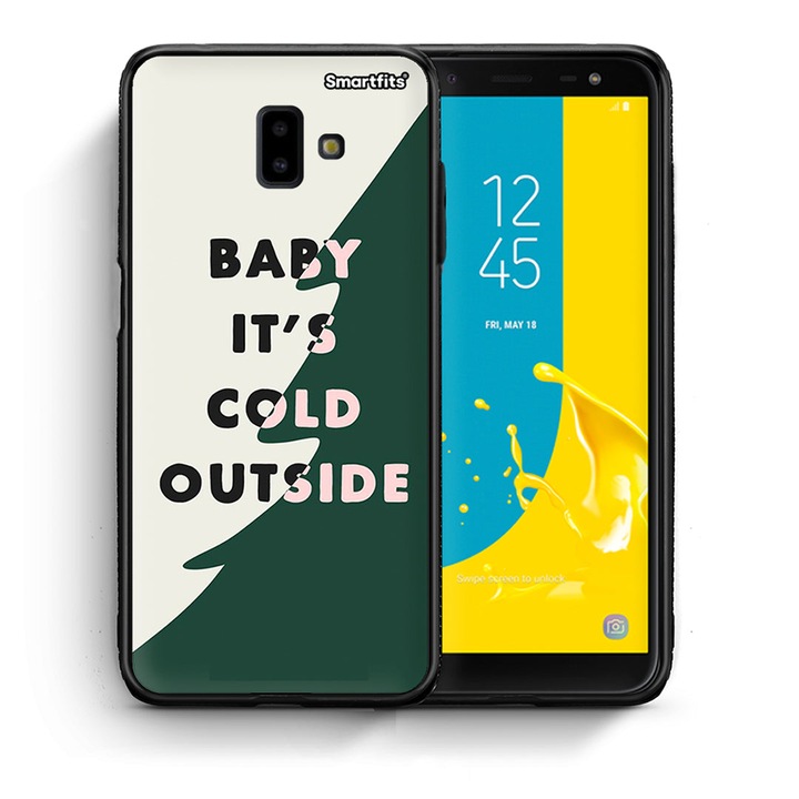 Husa telefon, Smartfits, Compatibil cu Samsung Galaxy J6+, Verde/Alb