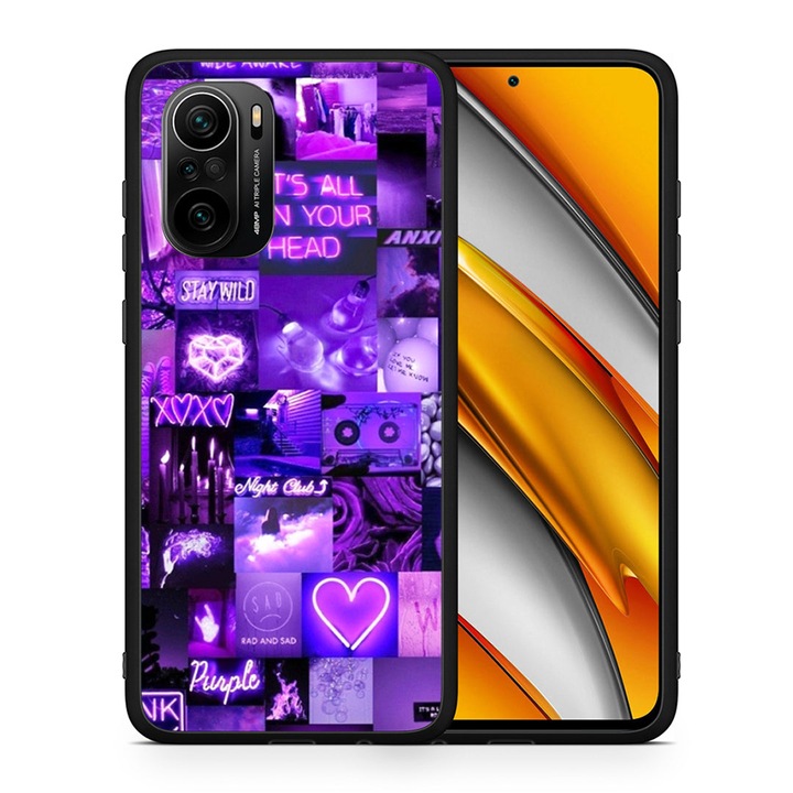 Husa telefon, Smartfits, Policarbonat, Pentru Xiaomi Poco F3, Mov