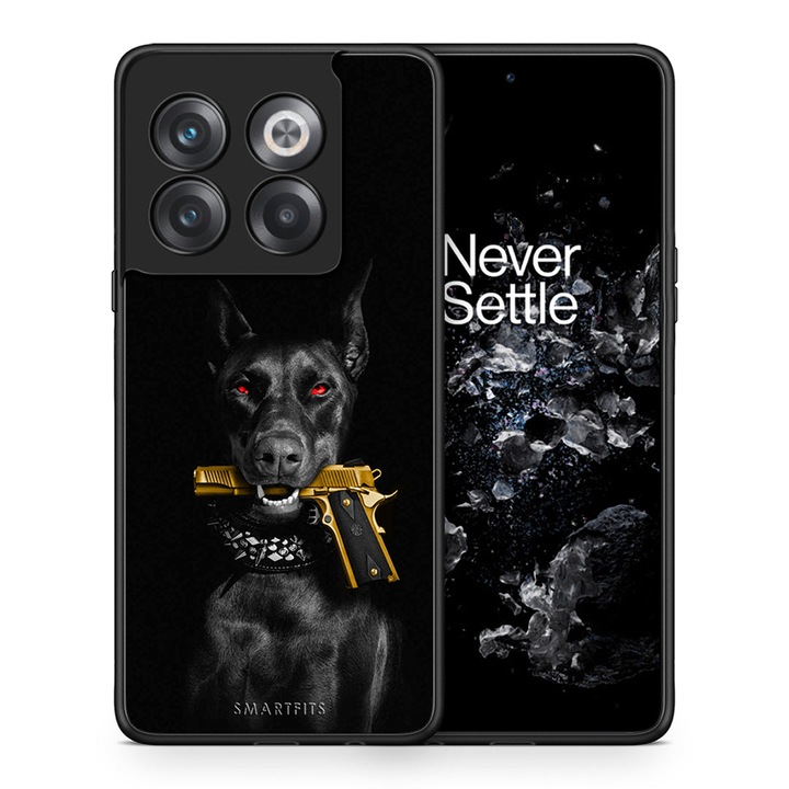 Husa pentru OnePlus 10T, Smartfits, Negru/Auriu