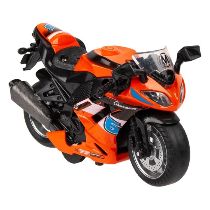 Narancssárga Versenymotor Hanggal és Fénnyel 1:14