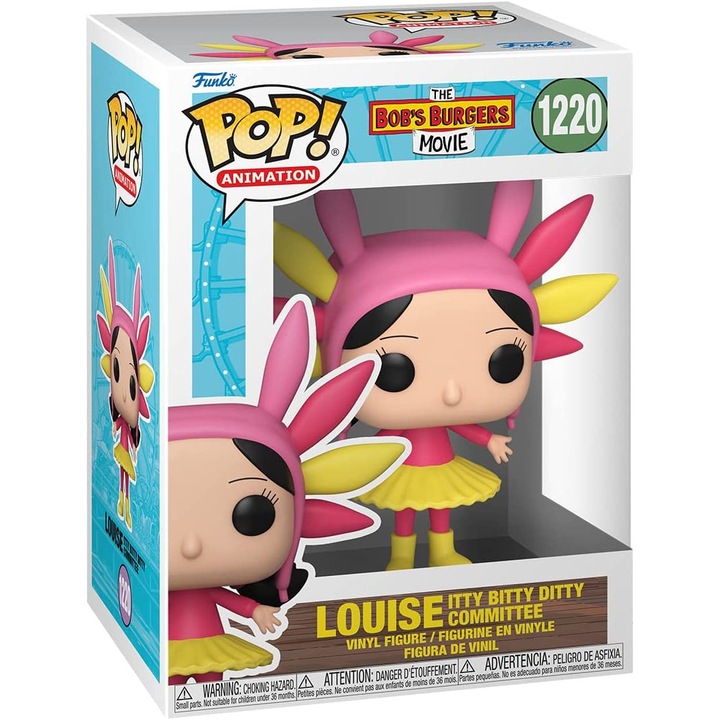 Figura – The Bobs Burgers Filmek – Louise Itty Bitty Ditty Commission, rózsaszín, 9,5 cm