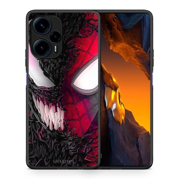 Husa Xiaomi Poco F5 5G, Smartfits, PopArt, SpiderVenom