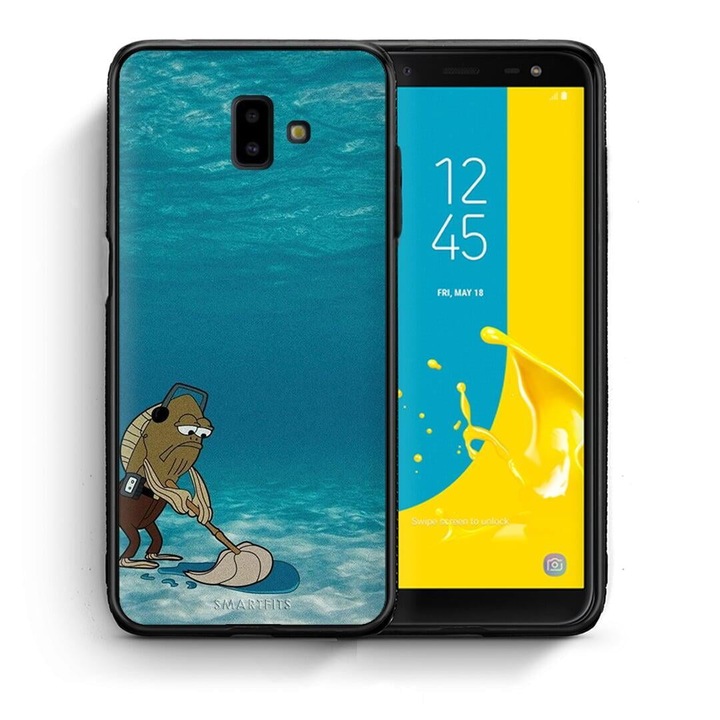 Husa telefon, Smartfits, pentru Samsung Galaxy J6+, Albastru