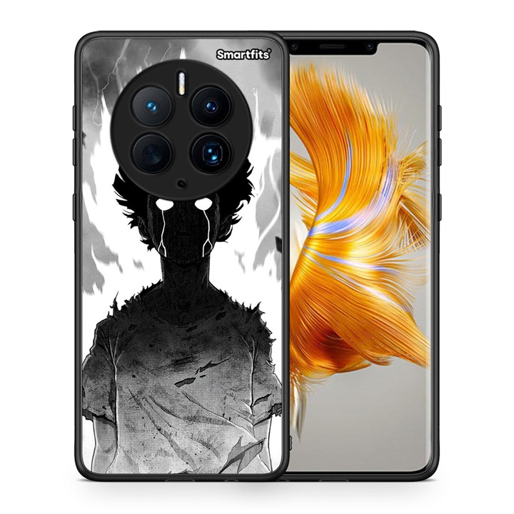 Husa pentru Huawei Mate 50 Pro, Smartfits, Alb/Negru