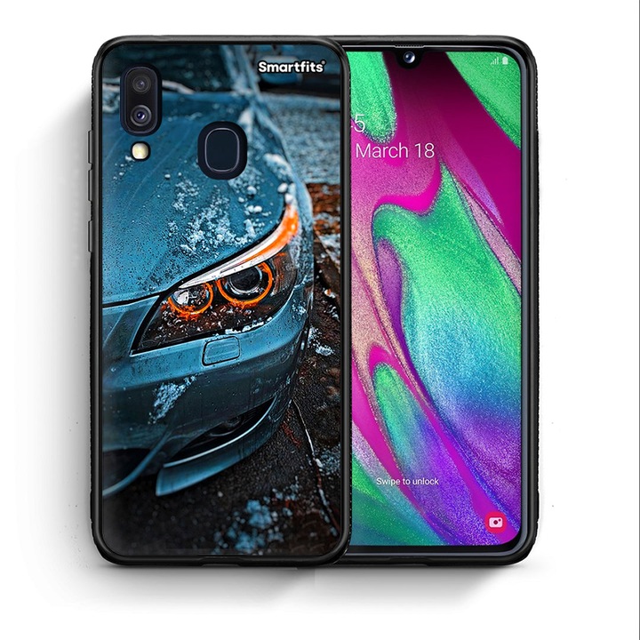 Bmw E60 - Husa Samsung Galaxy A40, Smartfits, Multicolor