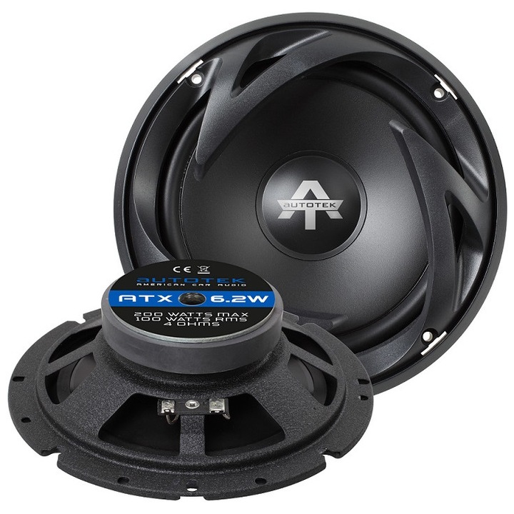 Difuzoare Auto Autotek ATX6.2W, 16, 5 cm, Kickbass, 100W RMS