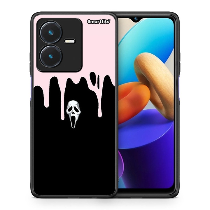 Husa pentru Vivo Y22, Smartfits, Negru/Roz