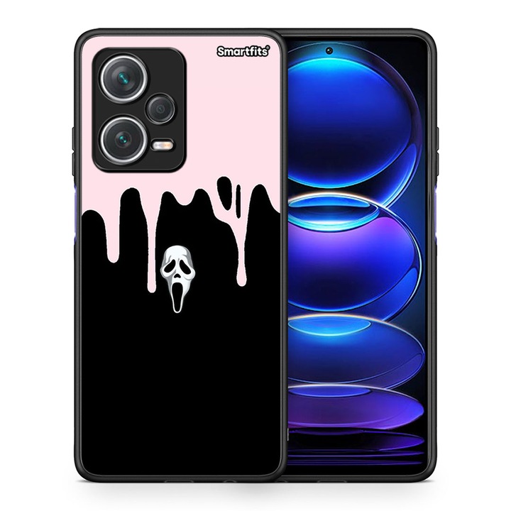 Protectie telefon Husa, Smartfits, Compatibil cu Xiaomi Redmi Note 12 Pro+/12 Pro Discovery, Roz/Negru