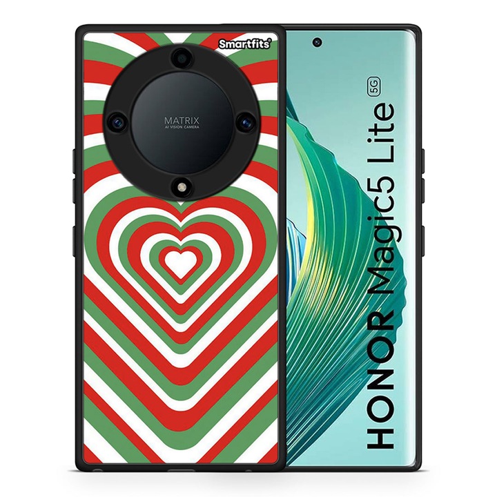 Husa compatibila cu Honor Magic5 Lite 5G/X40/X9a, Smartfits, Model Craciun Multicolor
