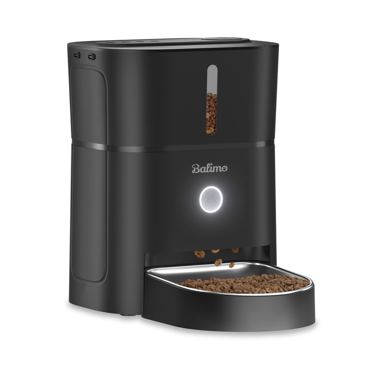 Автоматична хранилка за домашни любимци, Balimo, 3L, Черна - eMAG.bg
