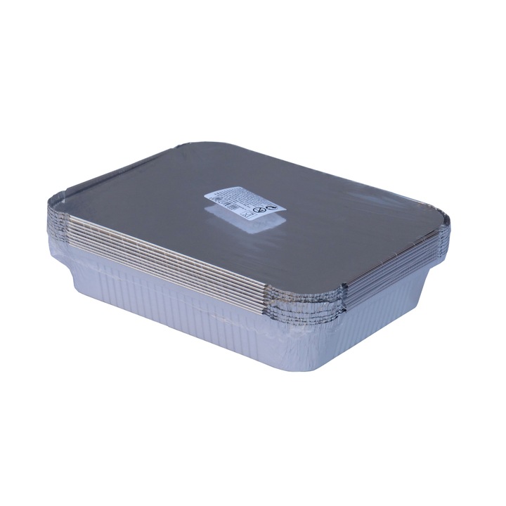 Set 10 tavite din aluminiu, capac inclus, dimensiune 225x175 mm. capacitate 1125cm3, Endless