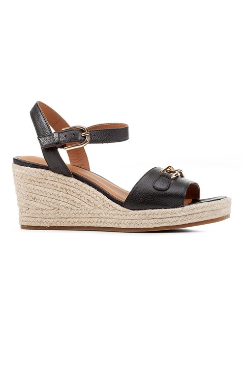 Geox, Panarea bőr espadrilles, Fekete, 39