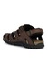 Geox, Sandale fisherman de piele ecologica, Maro inchis
