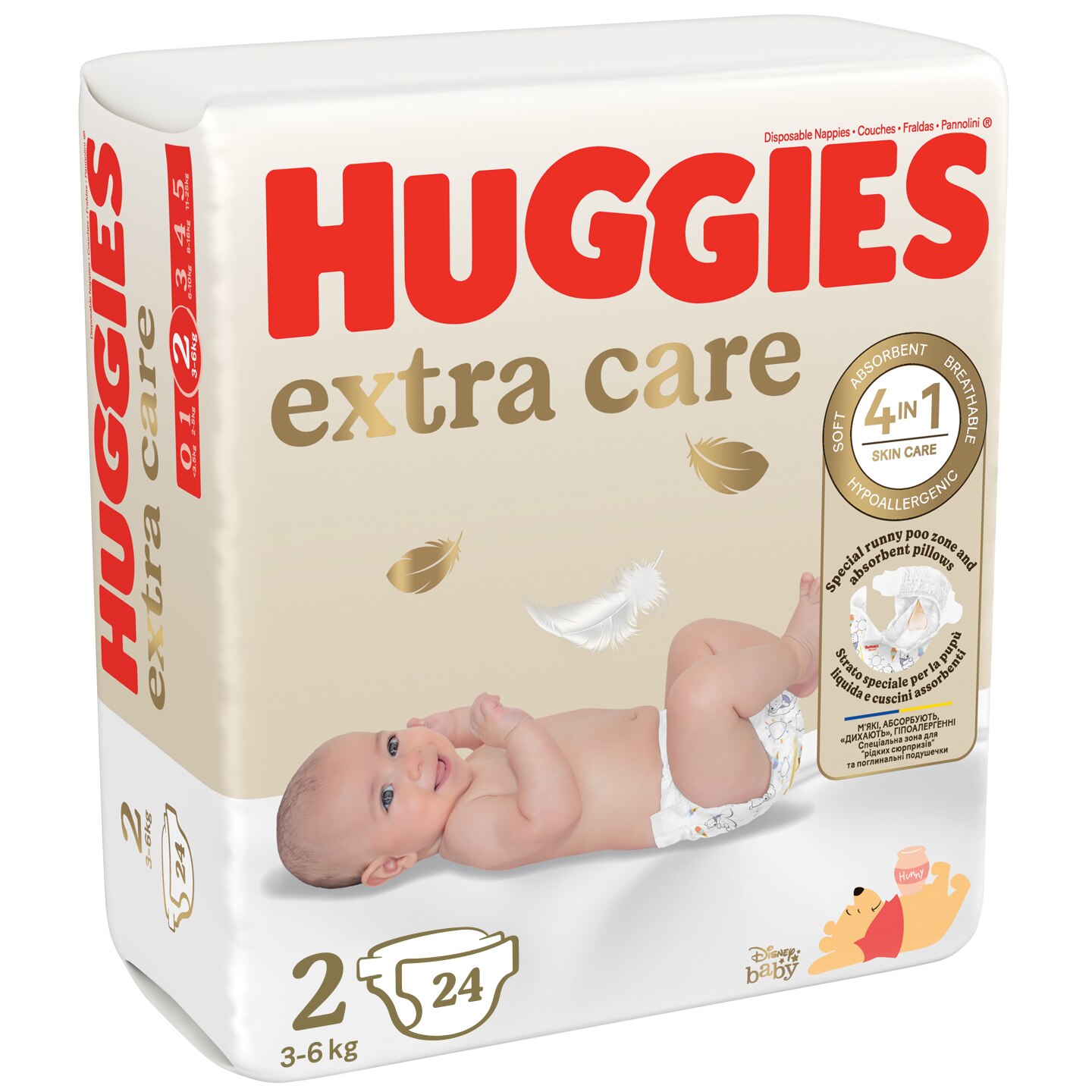 Пелени Huggies Elite Soft № 2 - 24 броя, 4-6 кг - eMAG.bg