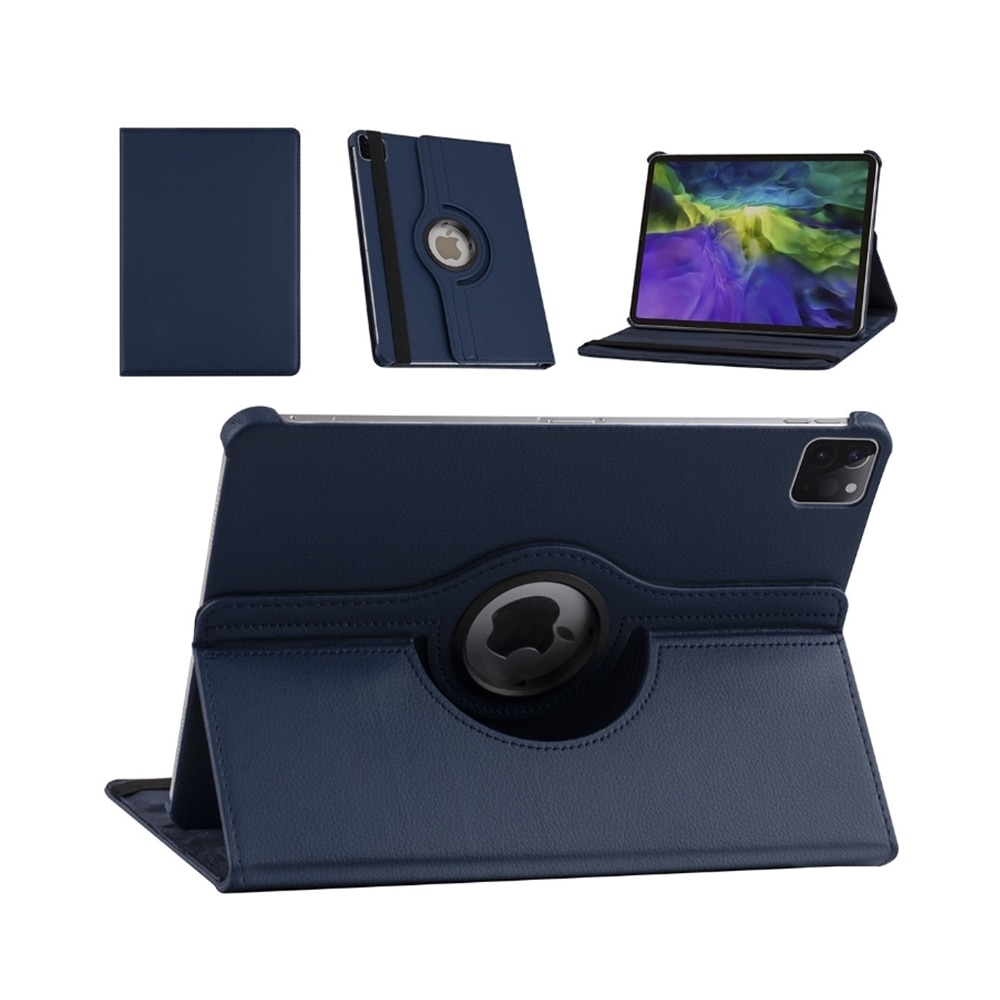 Tablete iPad Pro 11 (2020) / iPad Pro 11 (2021) - husa albastra din piele