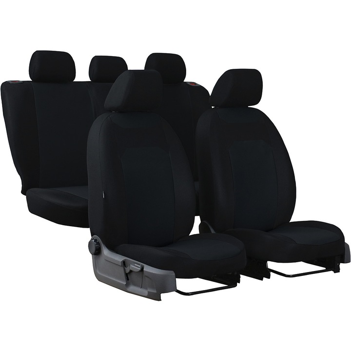 Set huse scaune auto Caro, Negru, 10 piese