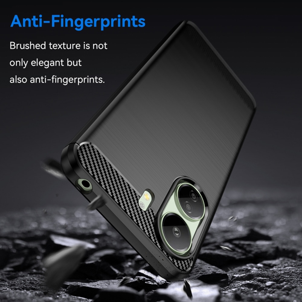 Husa pentru Xiaomi Redmi 13C 4G / Poco C65 - Techsuit Carbon Silicone - Black