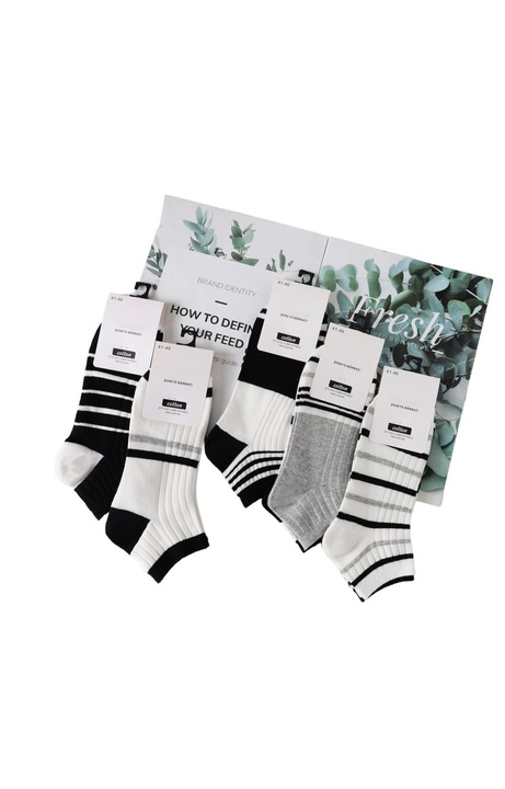 Set 20 perechi sosete, scurte, barbati, multicolor, marimea 41-46, bumbac, fara cusatura