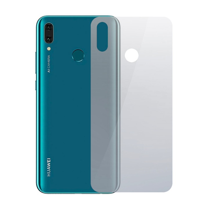 Huawei Y9 (2019) kompatibilis hátvédő fólia, hátvédelem, hidrogél 3 rétegben, sárgásgátló, UV-ellenes, regenerálható, ütésálló, egyszerű telepítés