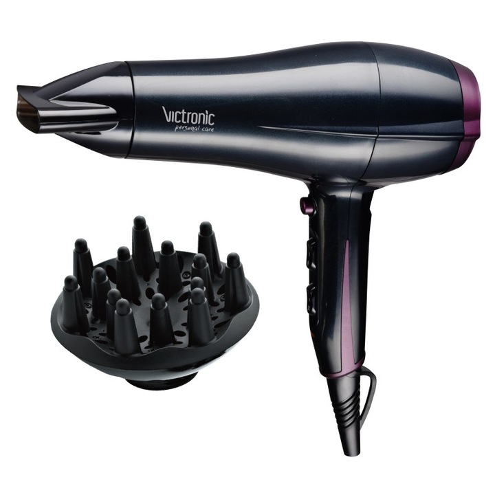 Uscator de Par, Victronic, 3 nivele de putere, 2 Viteze, Concentrator si Difuzor, 1800-2200 W, VC2418