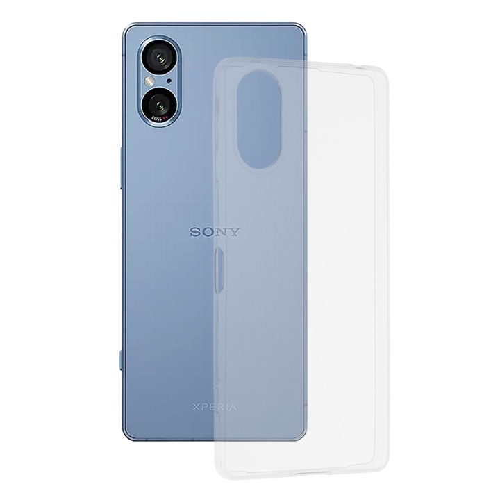 Кейс за Sony Xperia 5 V - Techsuit Clear Silicone - Прозрачен