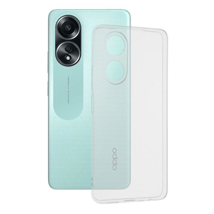 Кейс за Oppo A58 4G Techsuit прозрачен силиконов прозрачен