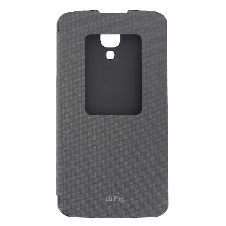 Калъф за LG F70, Flip Cover, бърз прозорец CCF-390, L978, черен