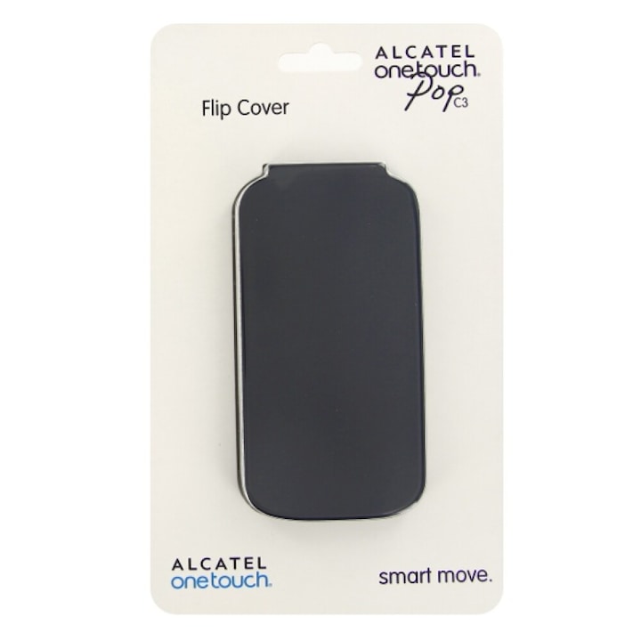 Кейс за Alcatel One Touch Pop C3, Flip Cover, L976, Black Blue