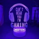 Lampa de birou Z ZYNERA™, model can't hear you i'm gaming, forma de holograma, 3D, 16 culori RGB, 5V, touch control, cu telecomanda, 4 moduri de iluminare dinamica, baza crapata