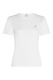 Tommy Hilfiger, Tricou slim-fit cu decolteu la baza gatului Cody, Alb, L