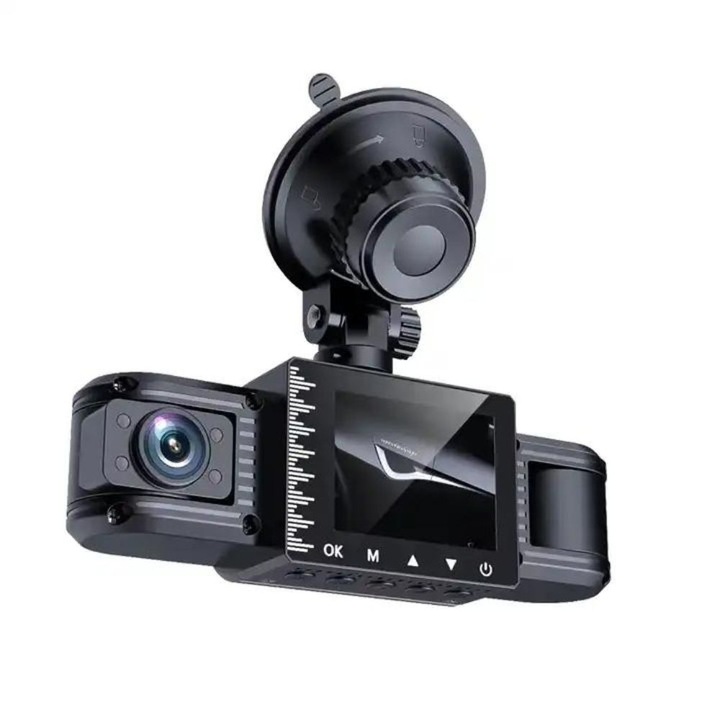 Camera Auto DVR cu 3 Unghiuri de Filmare, JZD-X61, Ecran IPS 2.0", Rezolutie 1080P, Night Vision, G-Sensor, Inregistrare Loop, Vizualizare 170°